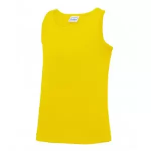 Image of AWDis Childrens/Kids Just Cool Sleeveless Vest Top (5-6 Years) (Sun Yellow)