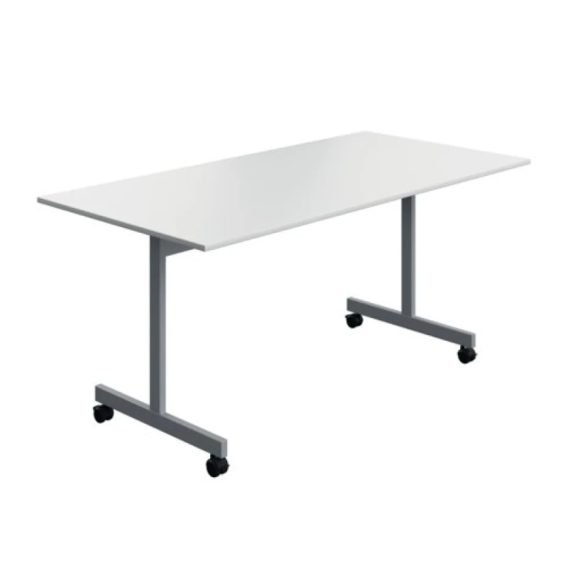 Image of Serrion Tilting Rectangular Table 1600x800x730mm White/Silver KF800292