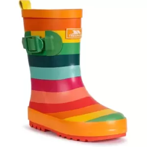 Image of Trespass Childrens/Kids Puddle Wellington Boots (1 UK) (Multicoloured Stripe)