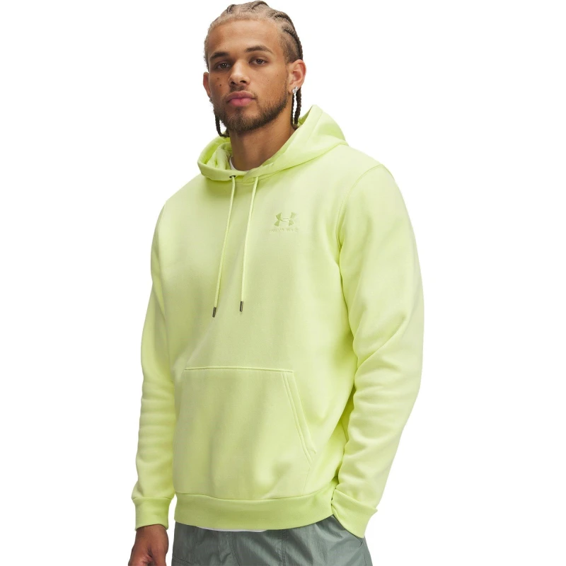 Image of Under Armour Mens Icon Fleece Hoodie Yellow male S