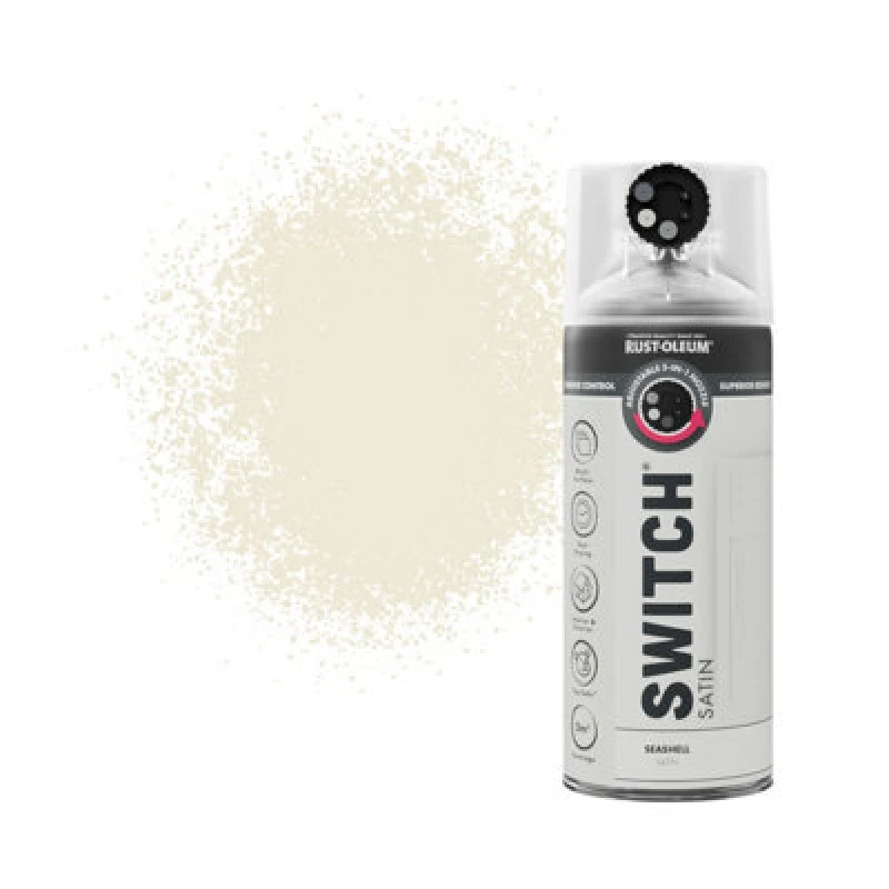 Image of RUST-OLEUM Rust-Oleum Switch Spray Paint 400ml - Satin - Seashell AE0732400UK