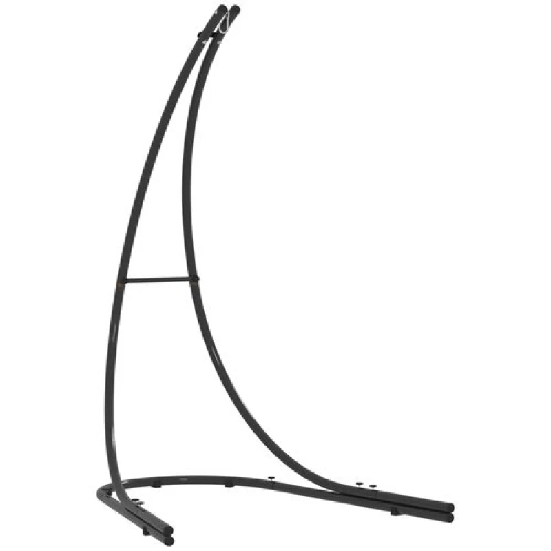 Image of Outsunny Hammock Chair Stand w/ Extra Large Base, Hanging Hammock Stand Only, Black 84A-354V00BK