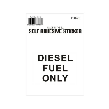 Image of Outdoor Vinyl Sticker - Black - Diesel Fuel Only - V95 - Castle Promotions