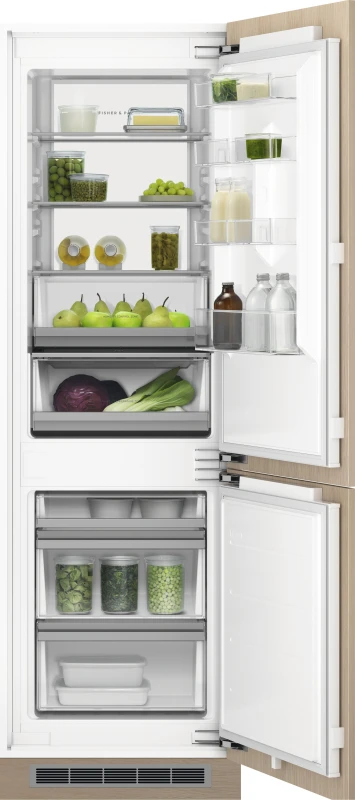 Image of Fisher & Paykel RB6018BRV 177cm 70/30 Integrated Frost Free Fridge Freezer with Fixed Door Hinge - White - B Rated, White