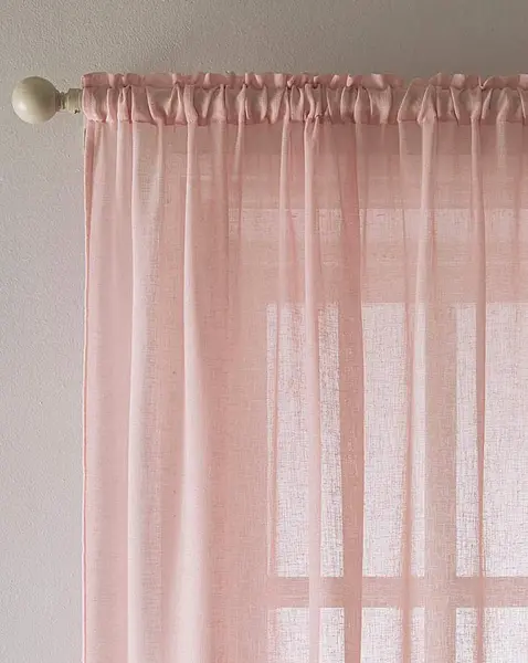 Image of Eden Recycled Voile Slot Top Blush 145X183 TD69310