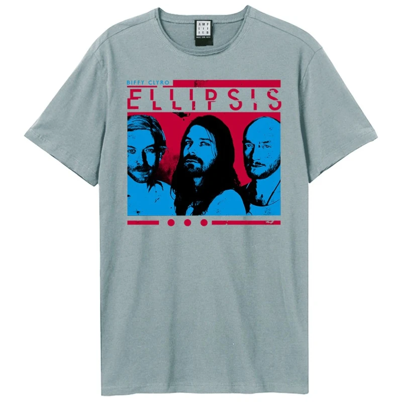 Image of Amplified Amplified Men Ellipsis Biffy Clyro T-Shirt in Pale Blue Size: X-Small Pale Blue XS Male 5063574012041