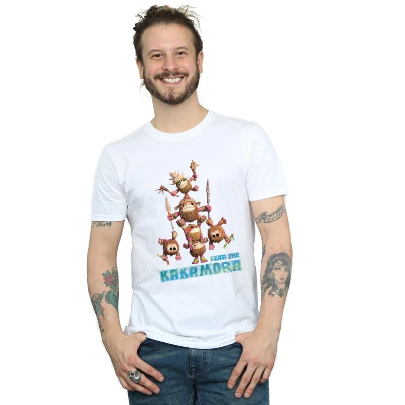 Image of Disney Men Moana Fear The Kakamora T-Shirt in White Size: Small White S Male 5057955992091