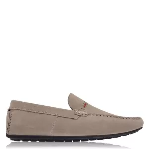 Image of Hugo Boss Dandy Suede Moccasin Loafers Sand Size 10 Men