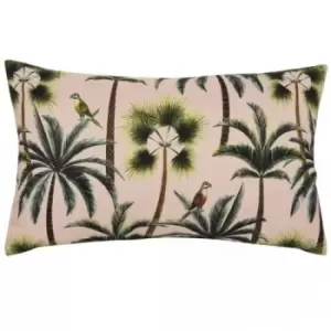 Image of Evans Lichfield Palm Tree Outdoor Cushion Cover (One Size) (Blush)