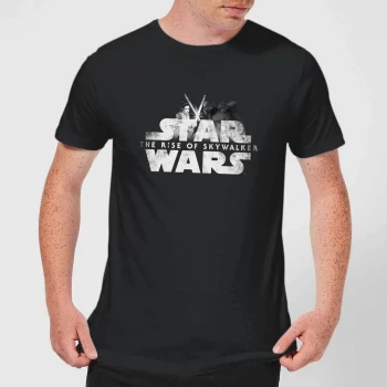 Image of Star Wars: The Rise Of Skywalker Rey + Kylo Battle Mens T-Shirt - Black - 3XL - Black