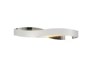 Image of Wall Lamp, 1 x 6W LED, 3000K, 420lm, Sand White, Polished Chrome