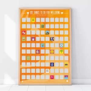 Image of 100 Things To Do For Your Wellbeing Scratch Off Bucket List Poster