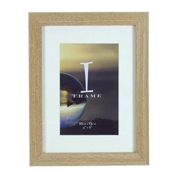 Image of 4" x 6" - iFrame Light Oak Wood Finish Frame with Mount