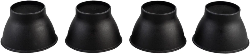 Image of Aidapt Elephant Feet 9cm Set Of 4 Black