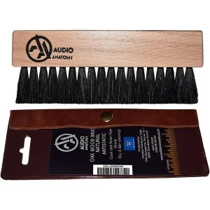 Image of Oak Wood Brush Natural With Antistatic Goat And Nylon Fiber - Deluxe