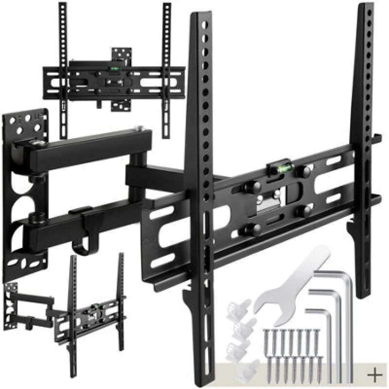 Image of TECTAKE Tectake - Television Bracket - 26-75 inch screens, extendable, tilt, swivel tv wall mount - bracket tv, wall tv mount, tv on wall bracket 4026