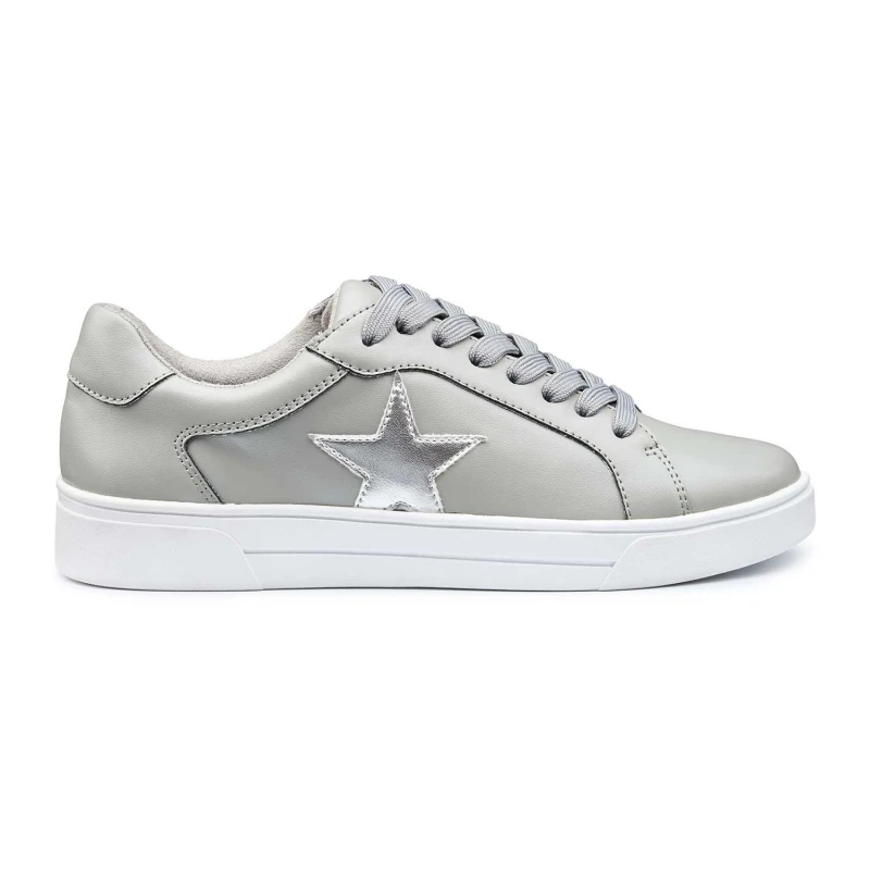 Image of Hotter Star Trainers Wide Fit Flint Grey-Silv female 3 (36)