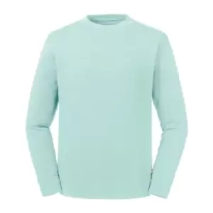 Image of Russell Unisex Adult Reversible Organic Sweatshirt (S) (Aqua Blue)