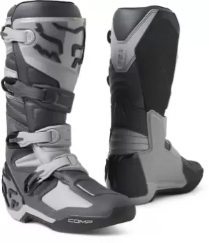 Image of FOX Comp Motocross Boots, grey, Size 50, grey, Size 50