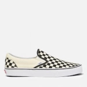 Image of Vans Classic Slip-On Trainers - Black/White Checkerboard - UK 9