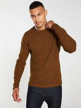 Image of Selected Homme Victor Crew Neck Jumper - Caramel