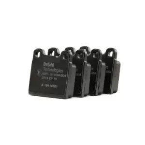 Image of DELPHI Brake pad set LP18 Brake pads,Brake pad set, disc brake VW,AUDI,MERCEDES-BENZ,KARMANN GHIA Coupe (14, 34),100 (C1),100 Coupe (C1),60 Limousine