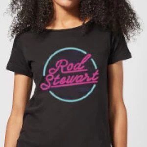 Image of Rod Stewart Neon Womens T-Shirt - Black - M
