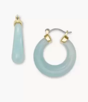 Image of Fossil Women Pink Acetate Hoop Earrings