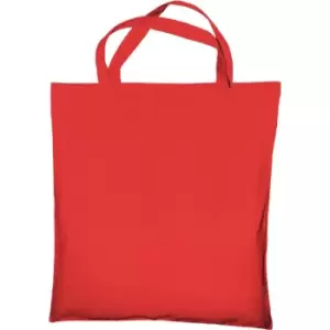 Image of Jassz Bags "Cedar" Cotton Short Handle Shopping Bag / Tote (Pack Of 2) (One Size) (Red) - Red