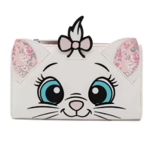 Image of Loungefly Disney Marie Floral Face Flap Wallet