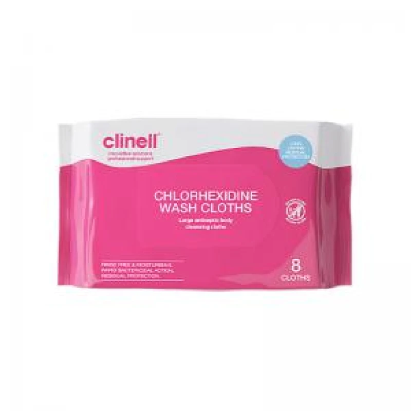 Image of Clinell Clinell Chlorhexidine Wash Cloths (Pack of 80 CHGWC8 CHGWC81