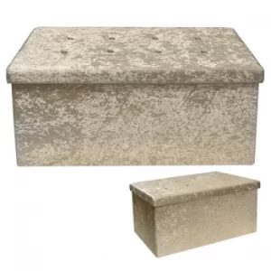 Image of Large Champagne Velvet Folding Box