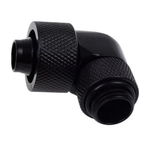 Image of Alphacool Eiszapfen 16/10mm Threaded Rotatable 90 Degree G1 / 4 Fitting - Black