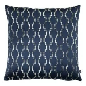 Image of Ashley Wilde Nash Embroidered Cushion Cover (50cm x 50cm) (Ink/Royal Blue)