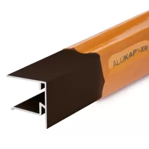 Image of Alukap -XR 25mm End Stop Bar 4.8m Brown