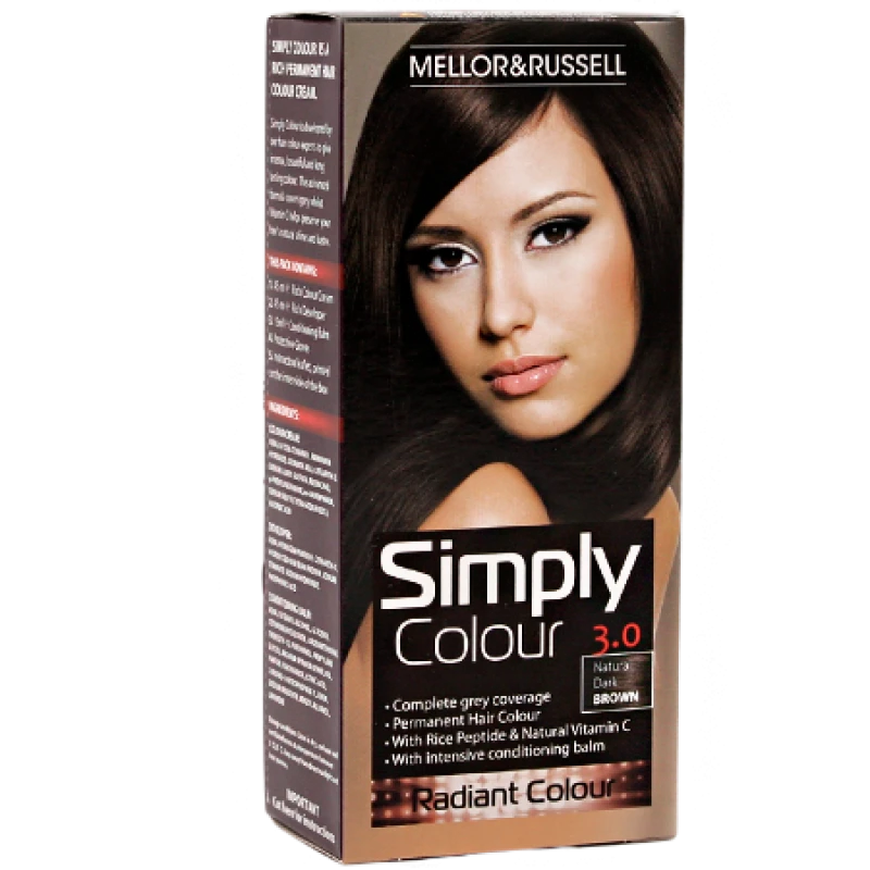 Image of Mellor & Russell Simply Colour Hair Colour - 3.0 Natural Dark Brown 3.0_Simply-113283
