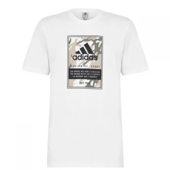 Image of adidas QT T Shirt Mens - White BOS