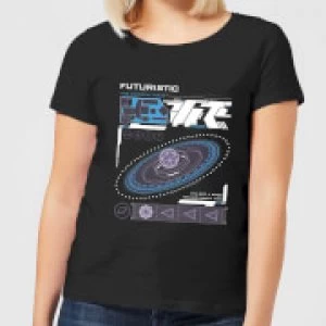 Image of Crystal Maze Futuristic Zone Womens T-Shirt - Black