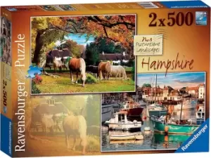 Image of Picturesque Hampshire Jigsaw Puzzle - 2x 500 Pieces