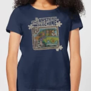 Image of Scooby Doo Mystery Machine Psychedelic Womens T-Shirt - Navy - S