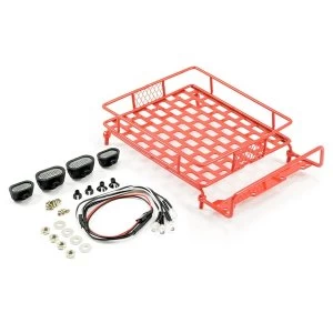Image of Fastrax Red Aluminium Luggage Rack W/Led Lamps L165Mm X W112Mm