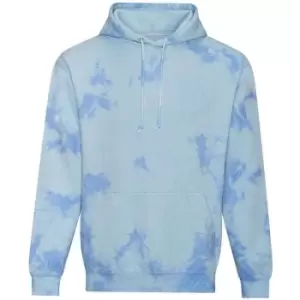 Image of Awdis Unisex Adult Tie Dye Hoodie (M) (Blue Cloud)