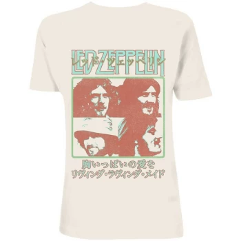 Image of Led Zeppelin - Japanese Poster Unisex Small T-Shirt - White