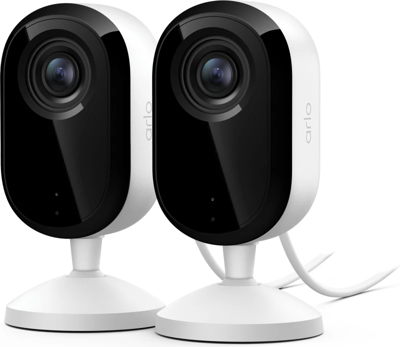 Image of Arlo Essential 3 2K Indoor 2 Camera Kit Smart Home Security Camera - White