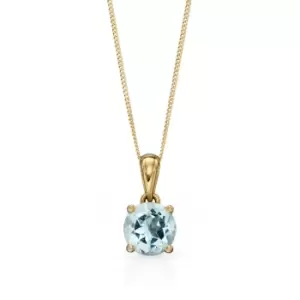 Image of JG Signature 9ct Gold Aquamarine Necklace