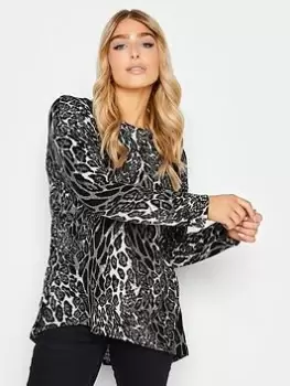 Image of M&Co Grey Animal Jumper, Grey, Size 20, Women