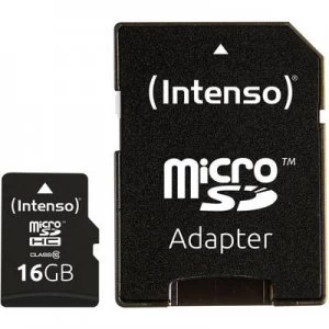 Image of Intenso High Performance microSDHC card 16GB Class 10 incl. SD adapter