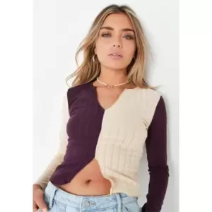 Image of Missguided Colour Block Ribbed Tee - Multi