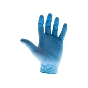 Image of Scan - ks-st RT021 Blue Nitrile Disposable Gloves Large Box of 100 scaglodnl