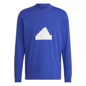 Image of adidas Long Sleeve T Shirt Mens - Blue